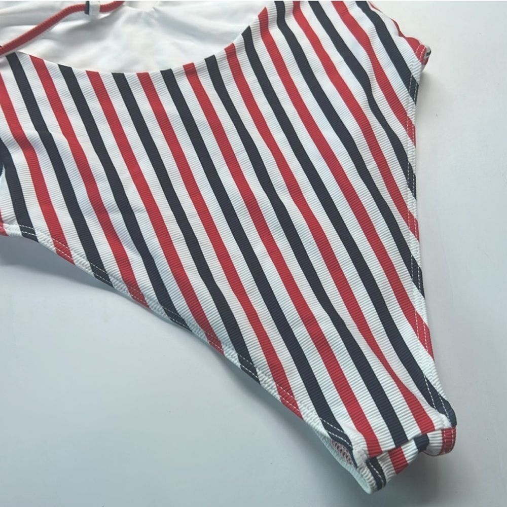 NWOT Frankie’s Bikinis Janelle Striped One Piece Suit in Americana Size XS - Picture 12 of 14